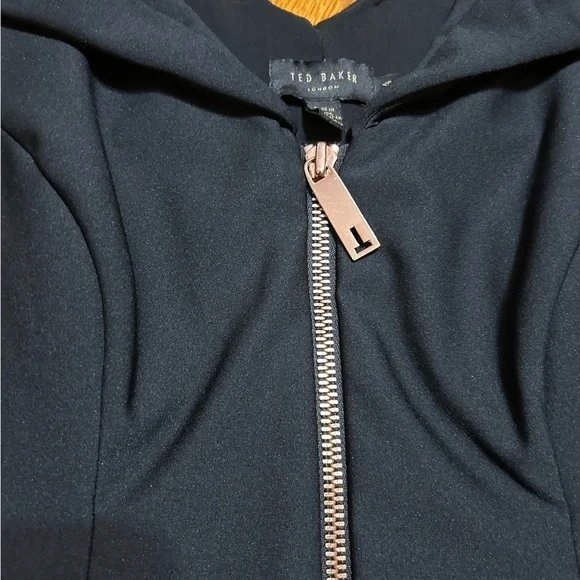 Ted Baker Ravana front-zip dress in Black - Size US 4 - Picture 4 of 13